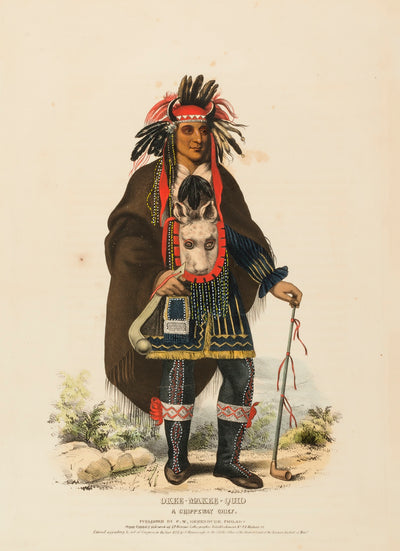 Charles Bird King:OKEE-MAKEE-QUID. A CHIPPEWAY CHIEF., from ,16x12"(A3)Poster