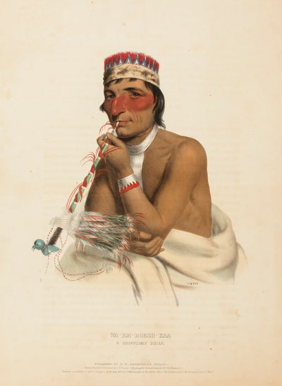 Charles Bird King:WA-EM-BOESH-KAA. A CHIPPEWAY CHIEF., from ,16x12"(A3)Poster