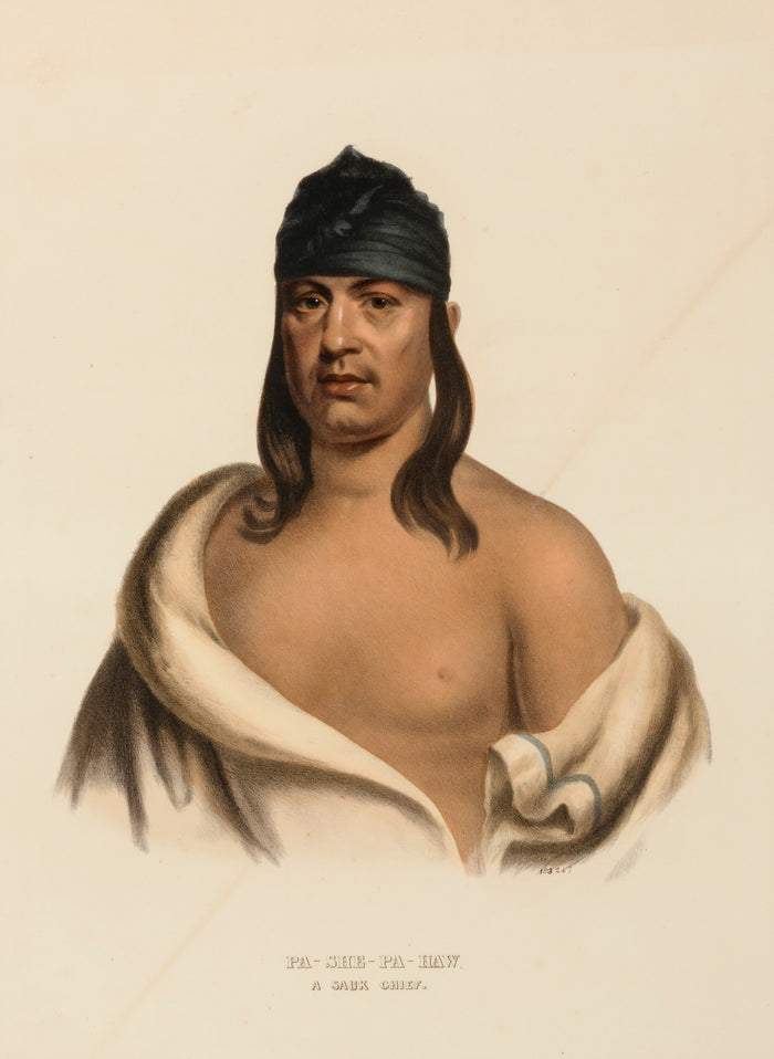 Charles Bird King:PA-SHE-PA-HAW. A SAUK CHIEF., from History,16x12