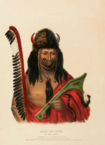 Charles Bird King:KISH-KE-KOSH. A FOX BRAVE, from History of,16x12"(A3)Poster