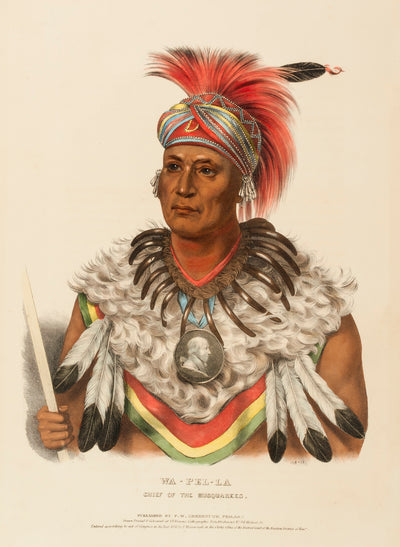 Charles Bird King:WA-PEL-LA. CHIEF OF THE MUSQUAKEES, from H,16x12"(A3)Poster