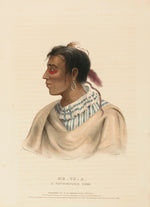 Charles Bird King:ME-TE-A, A POTTAWATOMIE CHIEF., from Histo,16x12"(A3)Poster