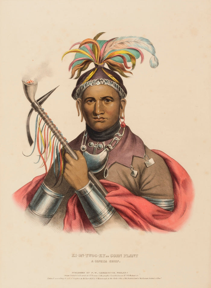 Charles Bird King:KI-ON-TWOG-KY., from History of the Indian,16x12