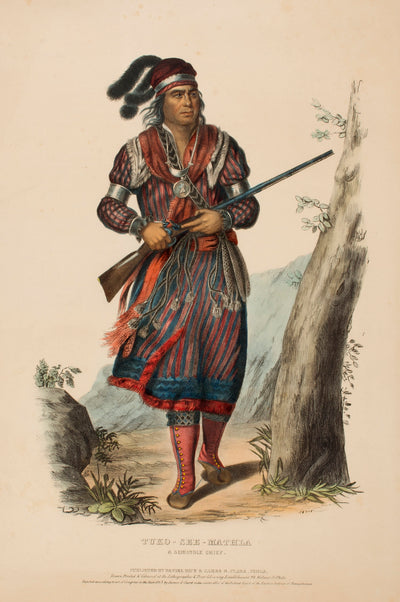 Charles Bird King:TUKO-SEE-MATHLA. A SEMINOLE CHIEF., from H,16x12"(A3)Poster