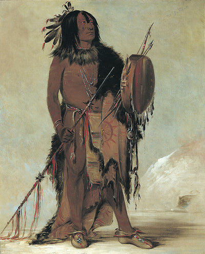 George Catlin:Wún-nes-tou, White Buffalo, an Aged Medicine ,16x12"(A3)Poster