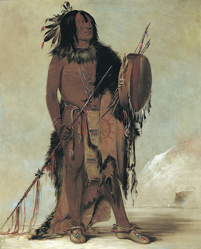 George Catlin:Wún-nes-tou, White Buffalo, an Aged Medicine ,16x12