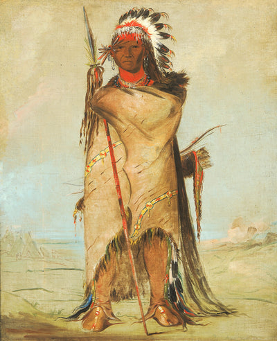 George Catlin:Hó-ra-tó-a, a Brave,16x12"(A3)Poster