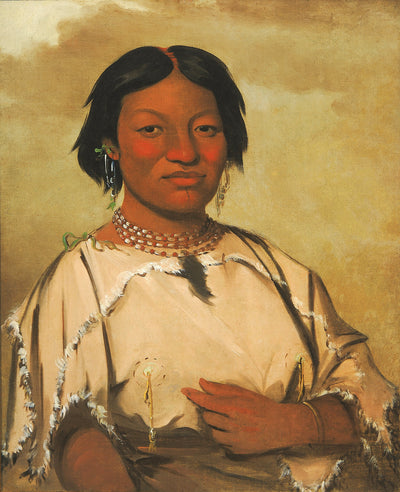 George Catlin:Oó-je-en-á-he-a, Woman Who Lives in a Bear's,16x12"(A3)Poster