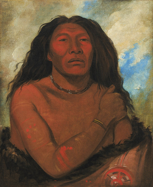George Catlin:Duhk-gits-o-ó-see, Red Bear, a Distinguished ,16x12"(A3)Poster