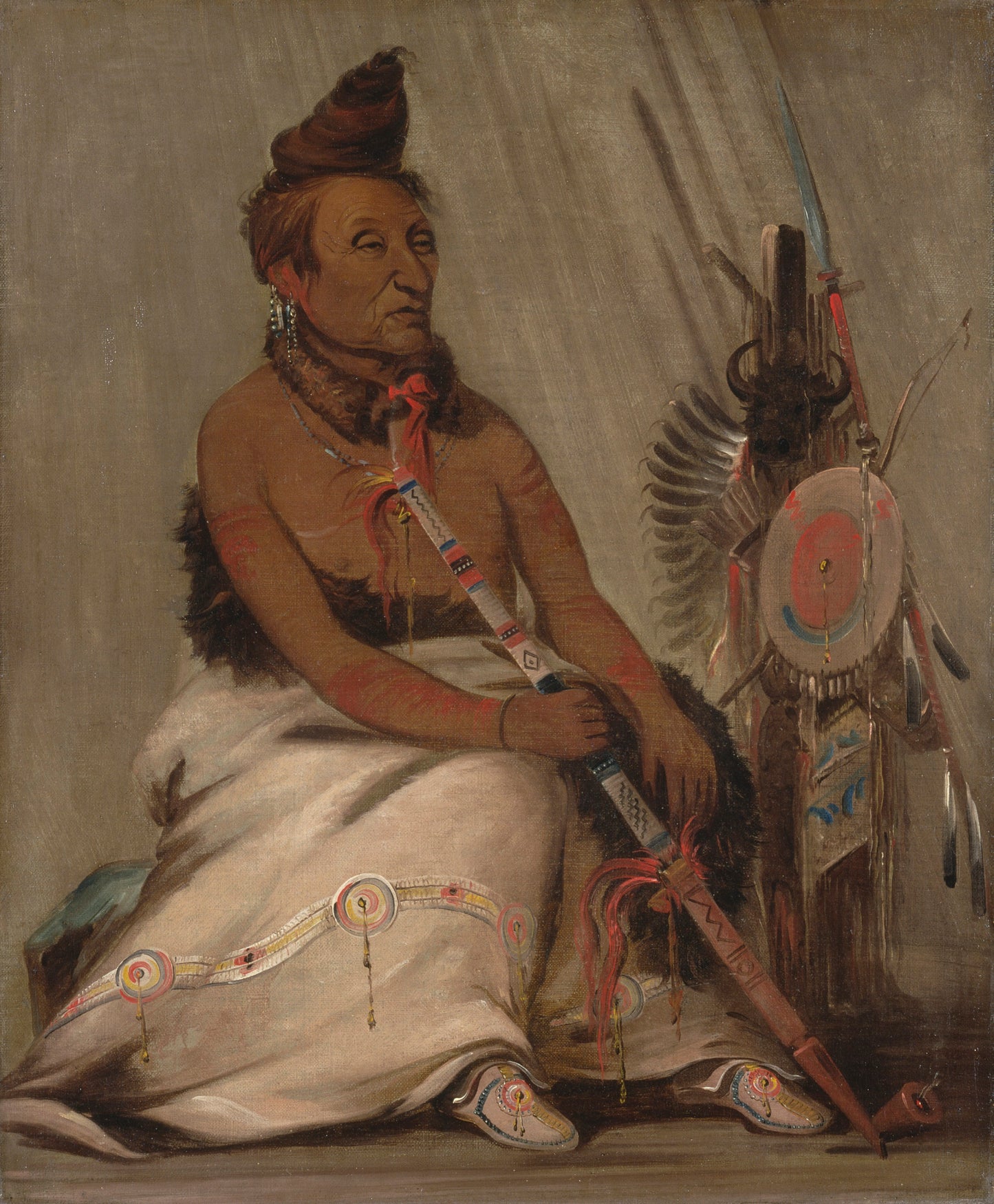 George Catlin:Eh-toh'k-pah-she-pée-shah, Black Moccasin, ag,16x12"(A3)Poster