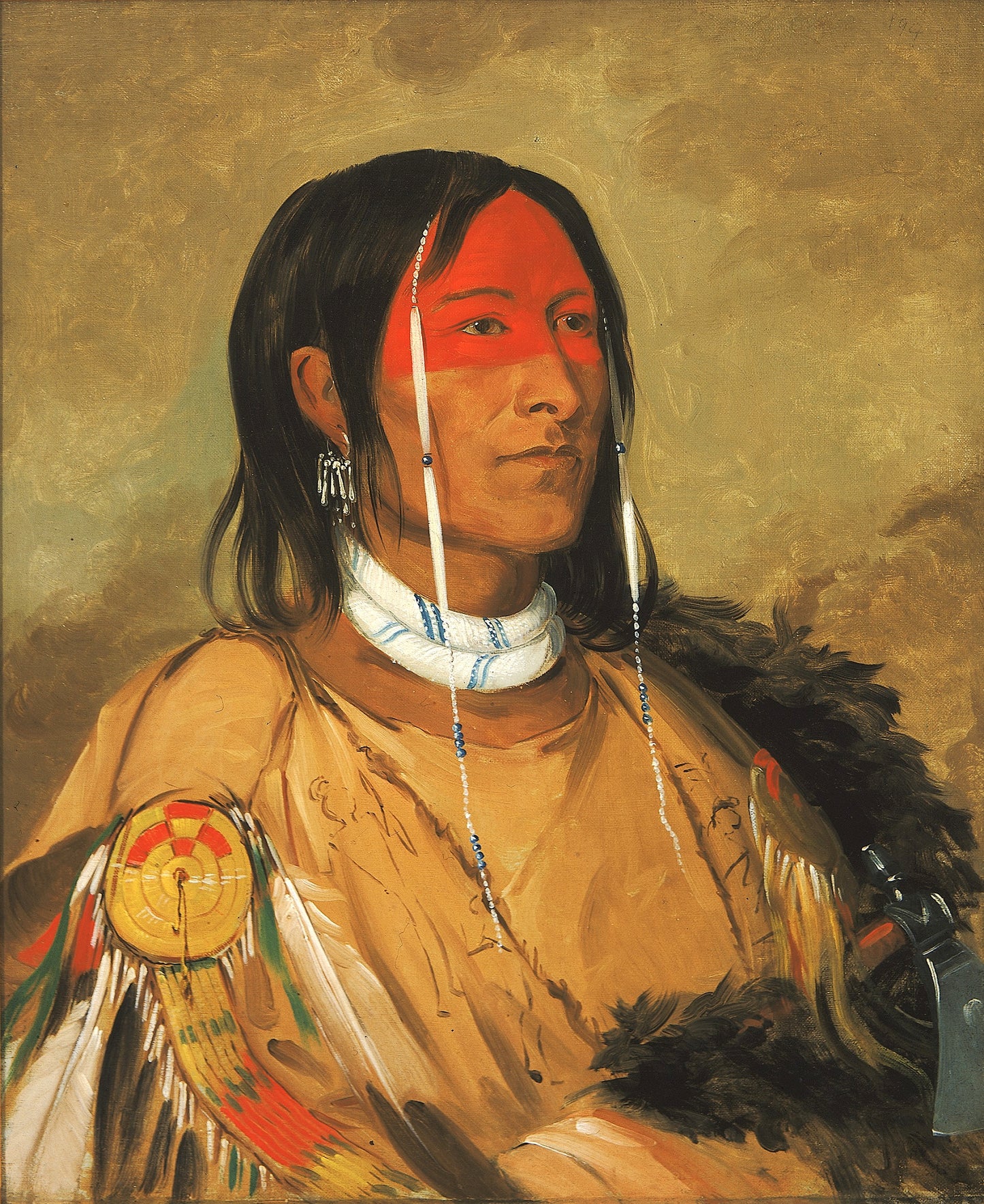 George Catlin:Eeh-tow-wées-ka-zeet, He Who Has Eyes Behind ,16x12"(A3)Poster