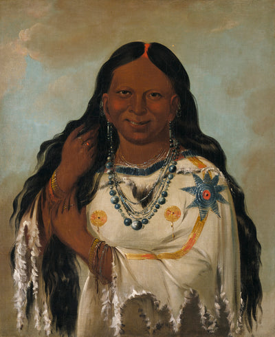 George Catlin:Kay-a-gís-gis, a Young Woman,16x12"(A3)Poster