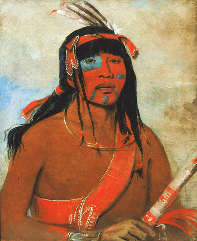 George Catlin:O-tá-wah, The Ottaway, a Warrior,16x12"(A3)Poster