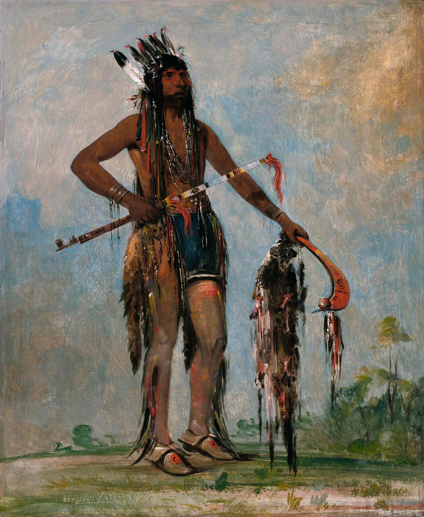George Catlin:Ka-bés-hunk, He Who Travels Everywhere, a War,16x12"(A3)Poster