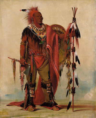 George Catlin:Kee-o-kúk, The Watchful Fox, Chief of the Tri,16x12"(A3)Poster