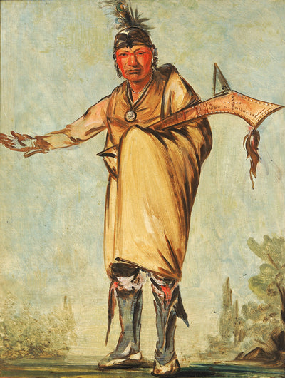 George Catlin:Náw-káw, Wood, Former Chief of the Tribe,16x12"(A3)Poster