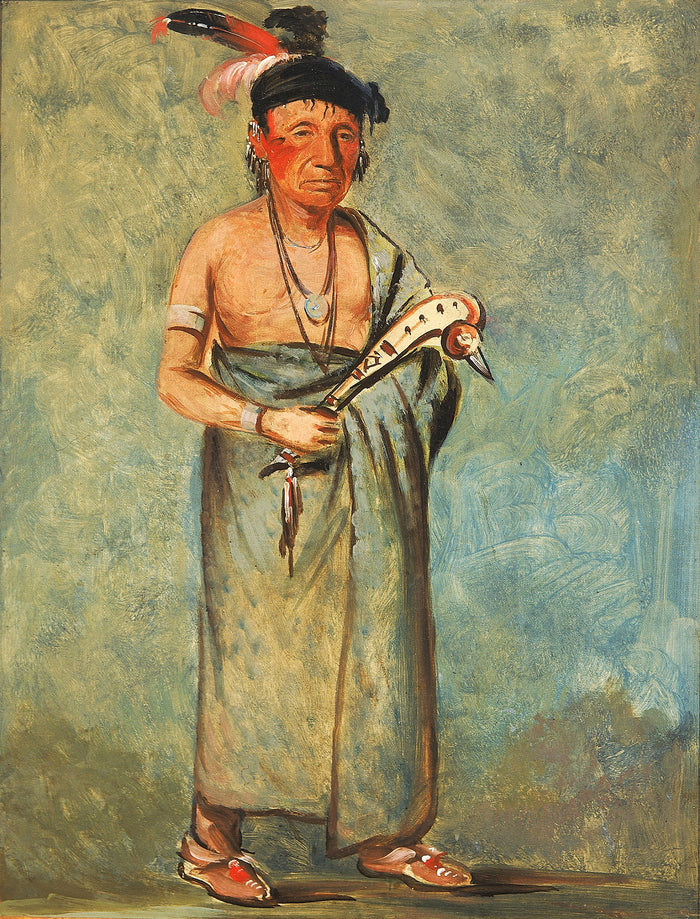 George Catlin:Span-e-o-née-kaw, The Spaniard,16x12