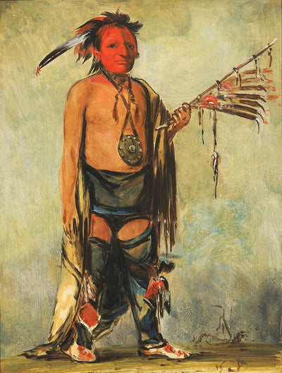 George Catlin:Hoo-w'a-ne-kaw, Little Elk,16x12"(A3)Poster