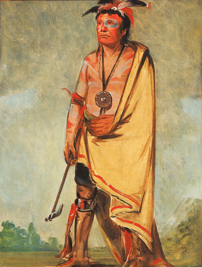 George Catlin:No-ak-chóo-she-kaw, He Who Breaks the Bushes,16x12