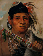 George Catlin:Mah-kée-mee-teuv, Grizzly Bear, Chief of the ,16x12"(A3)Poster