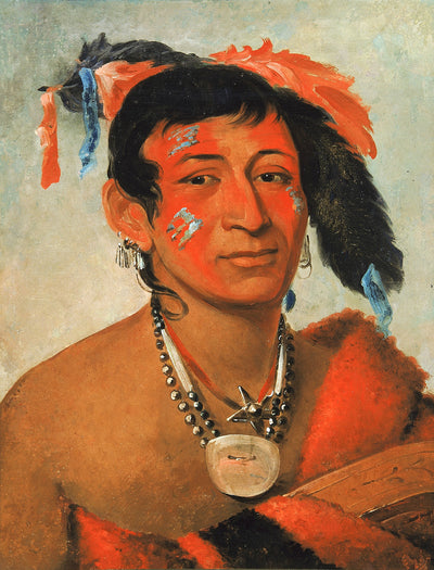 George Catlin:Sha-wá-no, The South, a Noted Warrior,16x12"(A3)Poster