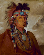 George Catlin:Shó-me-kós-see, The Wolf, a Chief,16x12"(A3)Poster