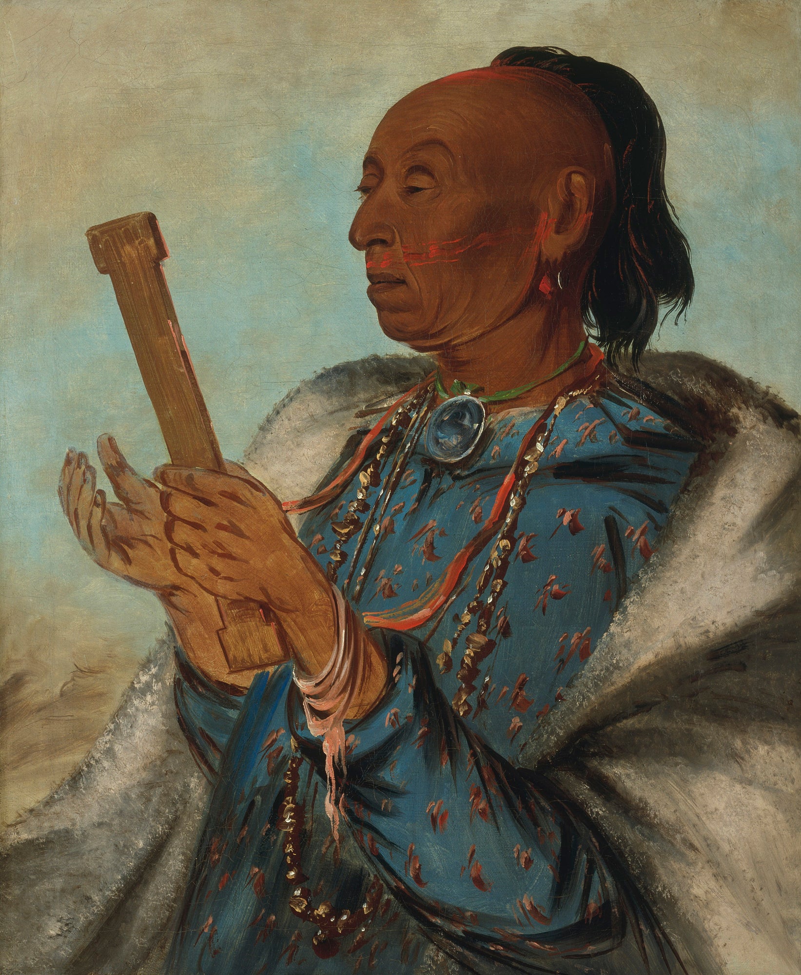 George Catlin:Ah-tón-we-tuck, Cock Turkey, Repeating His Pr,16x12"(A3)Poster