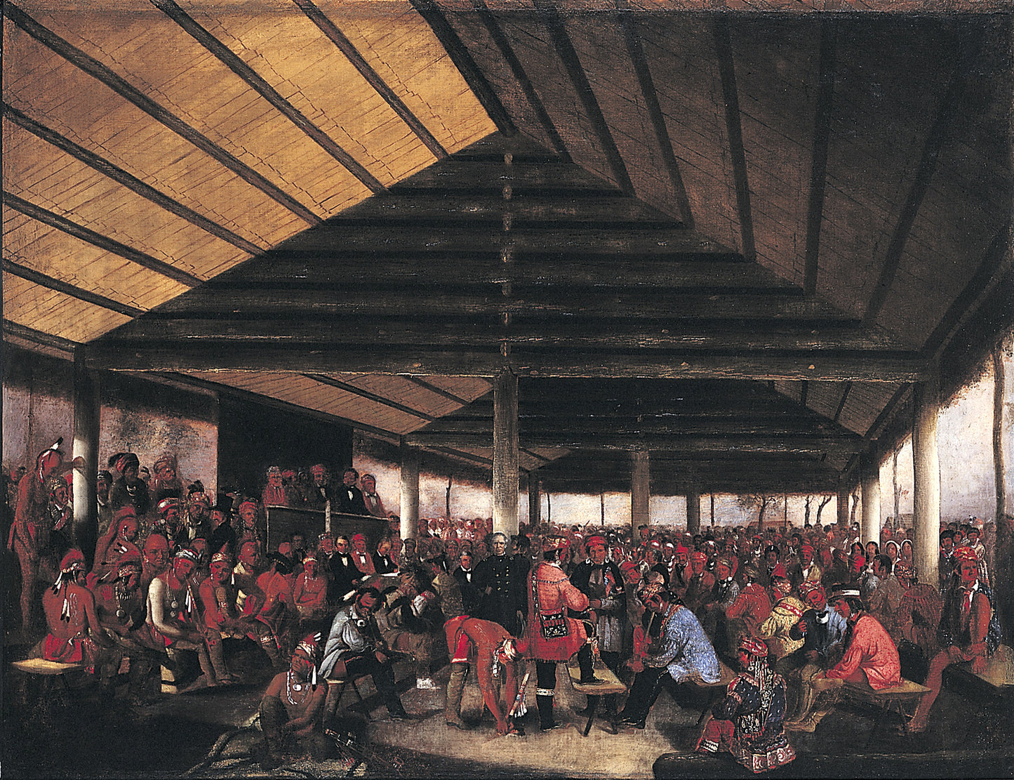John Mix Stanley:International Indian Council (Held at Talle,16x12"(A3)Poster
