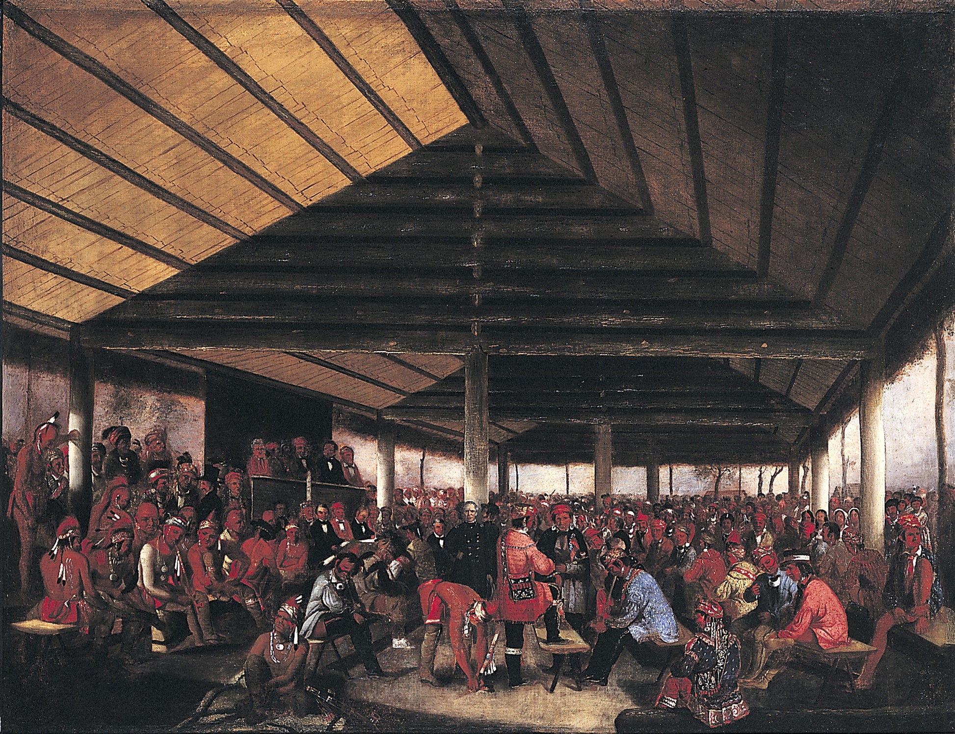 John Mix Stanley:International Indian Council (Held at Talle,16x12"(A3)Poster