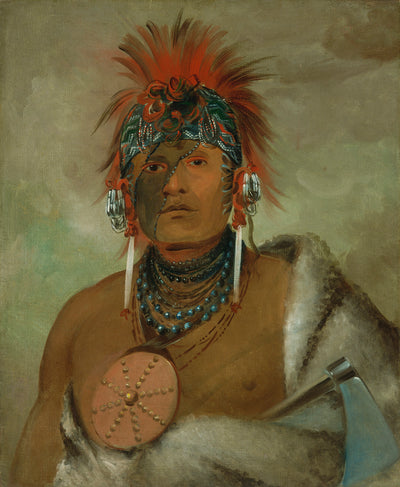 George Catlin:Wá-hón-ga-shee, No Fool, a Great Fop,16x12"(A3)Poster