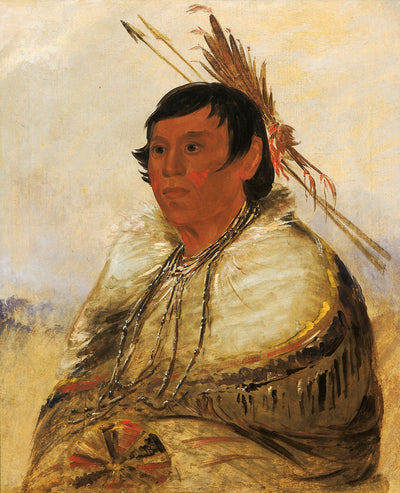 George Catlin:Ni-a-có-mo, Fix With the Foot, a Brave,16x12"(A3)Poster