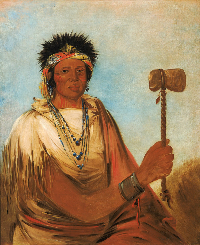 George Catlin:Men-són-se-ah, Left Hand, a Warrior,16x12