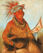 George Catlin:Pah-ta-cóo-chee, Shooting Cedar, a Brave,16x12"(A3)Poster