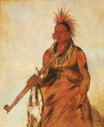 George Catlin:No-o-mún-nee, Walks in the Rain, a Warrior,16x12"(A3)Poster