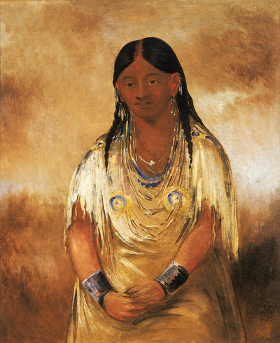 George Catlin:Mún-ne-o-ye, a Woman,16x12"(A3)Poster