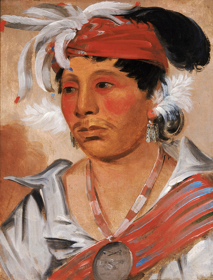 George Catlin:String, a Renowned Warrior,16x12