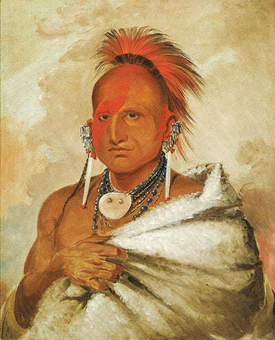 George Catlin:O-rón-gás-see, Bear-catcher, a Celebrated Wa,16x12"(A3)Poster