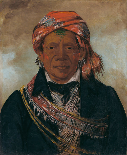 George Catlin:Bód-a-sin, Chief of the Tribe,16x12"(A3)Poster