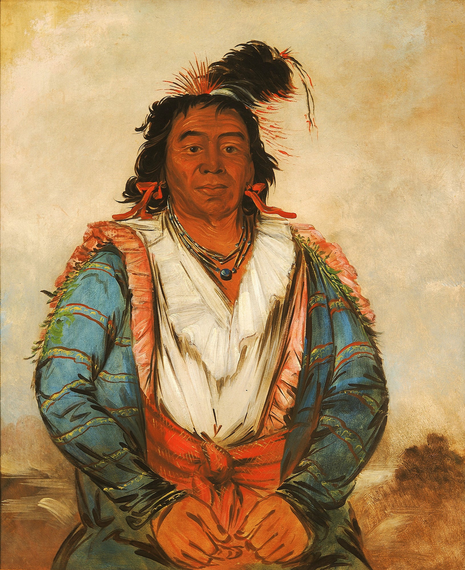 George Catlin:Hose-put-o-káw-gee, a Brave,16x12"(A3)Poster