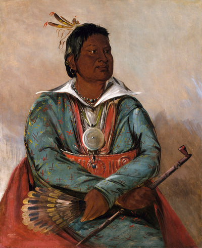 George Catlin:Mó-sho-la-túb-bee, He Who Puts Out and Kills,16x12"(A3)Poster