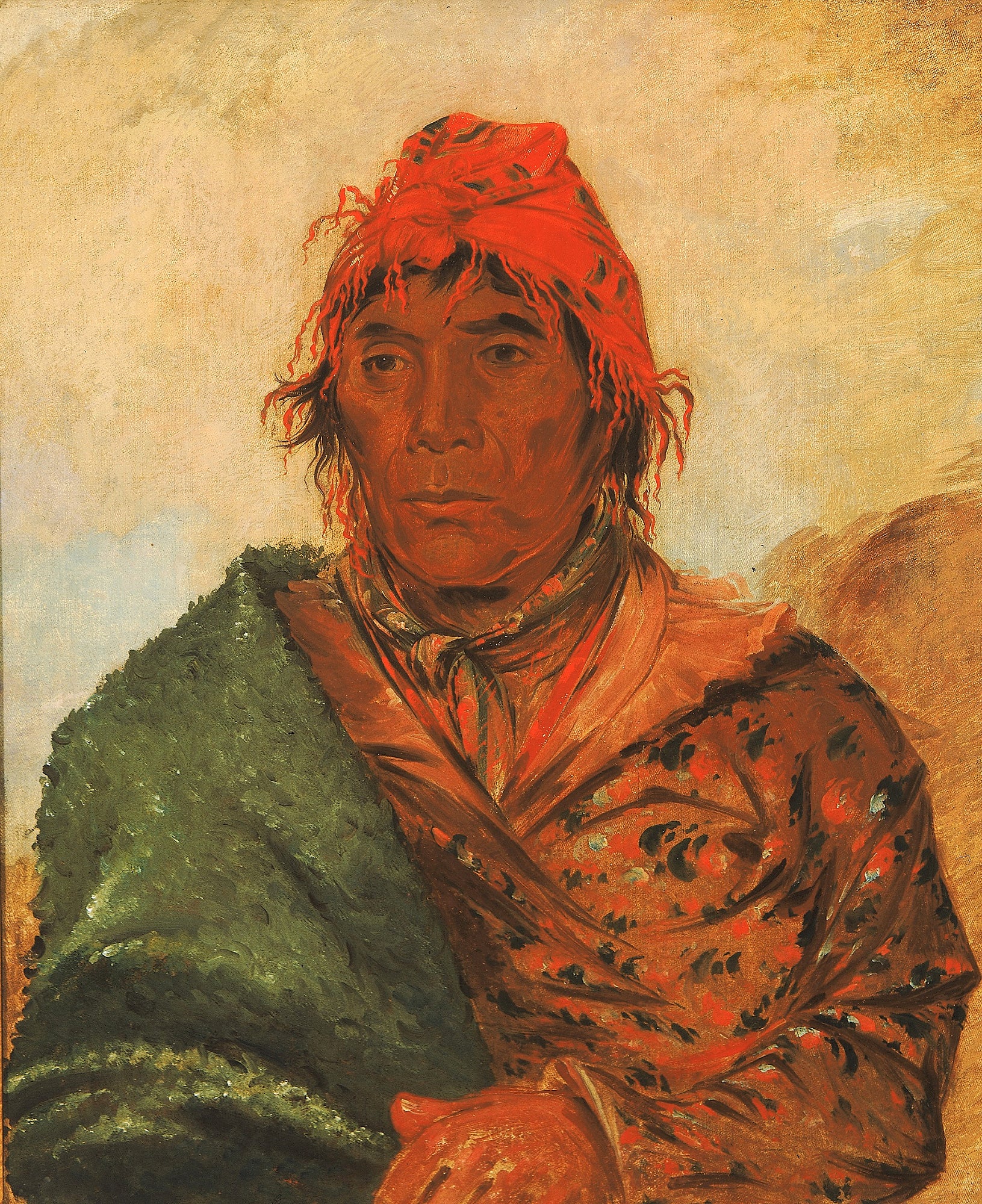 George Catlin:Ee-mat-lá-, King Phillip, Second Chief,16x12"(A3)Poster