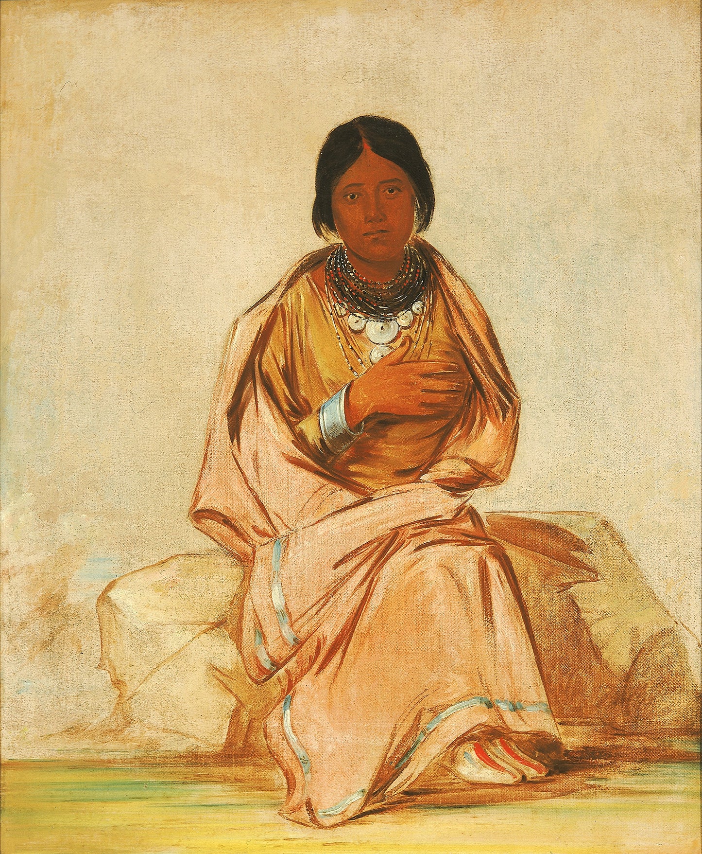 George Catlin:Chee-a-ex-e-co, Daughter of Deer without a Hea,16x12"(A3)Poster