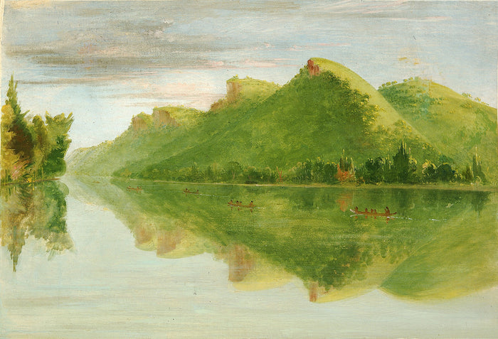 George Catlin:View on the Upper Mississippi, Beautiful Prair,16x12