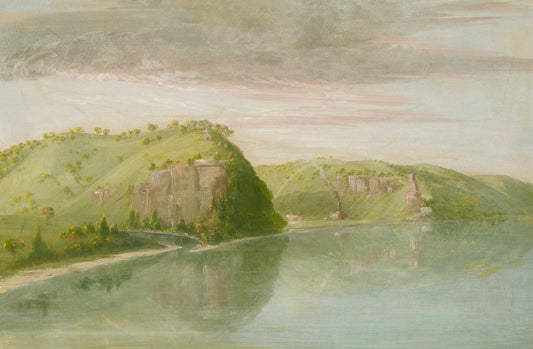 George Catlin:Dubuque's Grave, Upper Mississippi,16x12"(A3)Poster