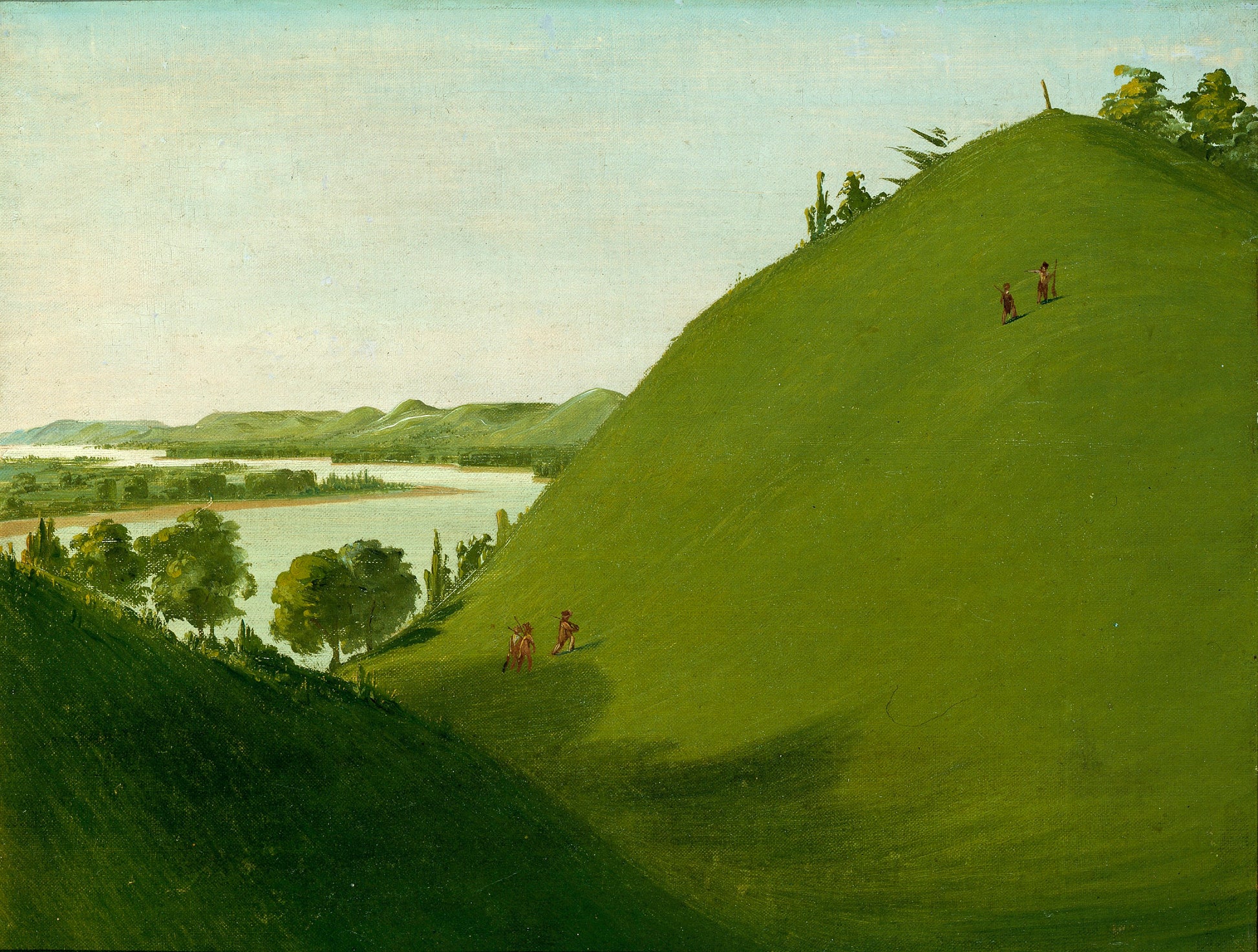 George Catlin:Floyd's Grave, Where Lewis and Clark Buried Se,16x12"(A3)Poster