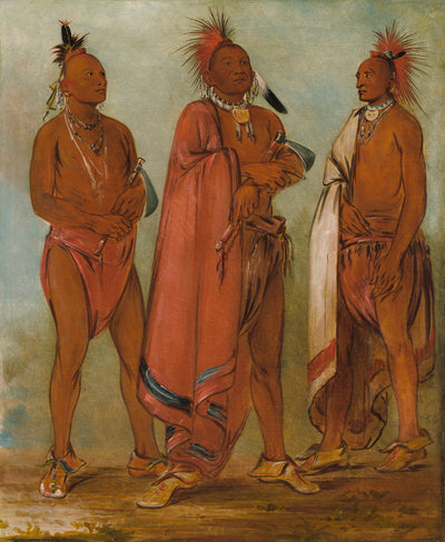 George Catlin:Wa-másh-ee-sheek, He Who Takes Away; Wa-chés,16x12"(A3)Poster