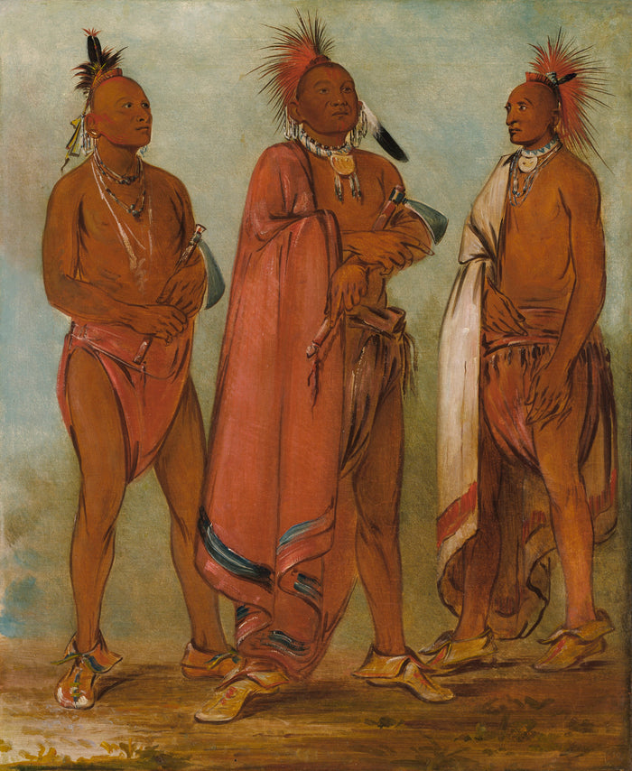 George Catlin:Wa-másh-ee-sheek, He Who Takes Away; Wa-chés,16x12