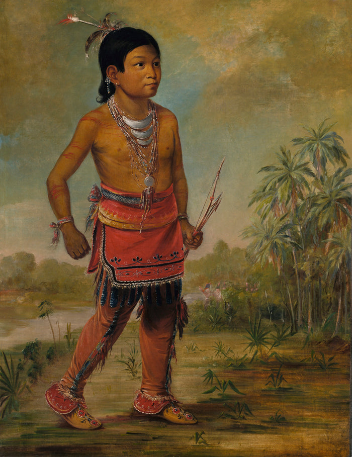 George Catlin:Osceola Nick-a-no-chee, a Boy,16x12