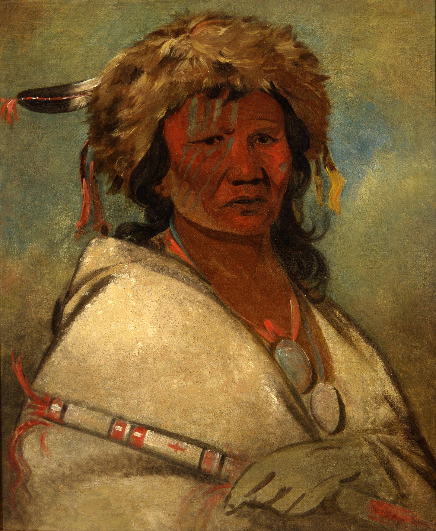 George Catlin:Great Hero, a chief,16x12"(A3)Poster
