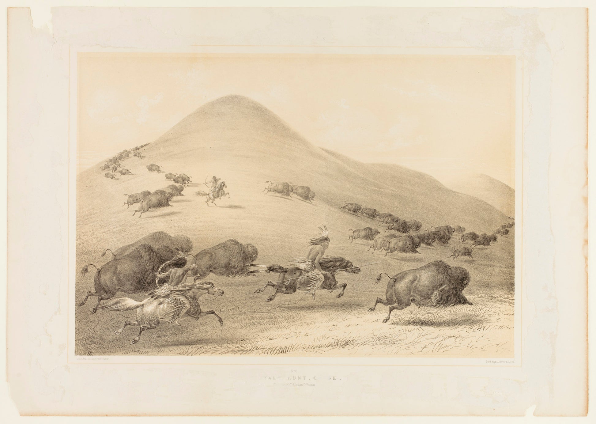 George Catlin:Buffalo Hunt, Chase--no. 6,16x12"(A3)Poster